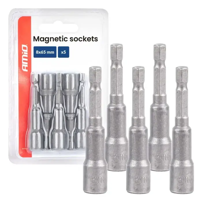 Magnetic sockets 5el. 8×65mm AMIO-04938