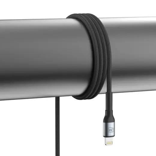 3mk Hyper Cable 3mk Hyper Cable N-SERIES USB-A | Lightning 1m 5V|2.4A 12W | black Foto 6
