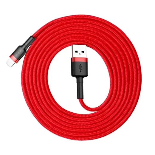 Baseus CALKLF-B09 datu pārraides un uzlādes vads | USB-A uz Lightning | 12W | 1m | sarkans Foto 5