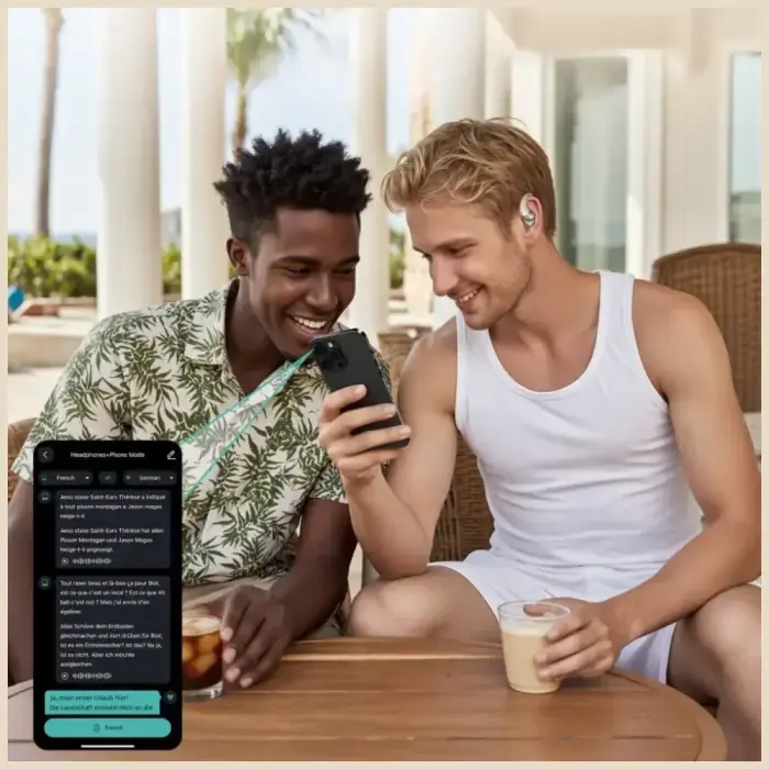 Bluetooth headphones 4smarts SkyBuds OWS with AI screen beige Foto 11