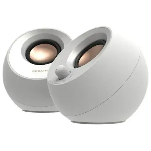 Creative Głośniki do komputera Pebble     2.0 V3 biały|white Bluetooth 5.0 USB-C Foto 4