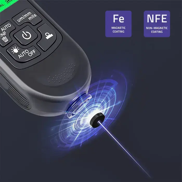 Qoltec Coating thickness gauge with LCD | 0 ~ 2000um Foto 3