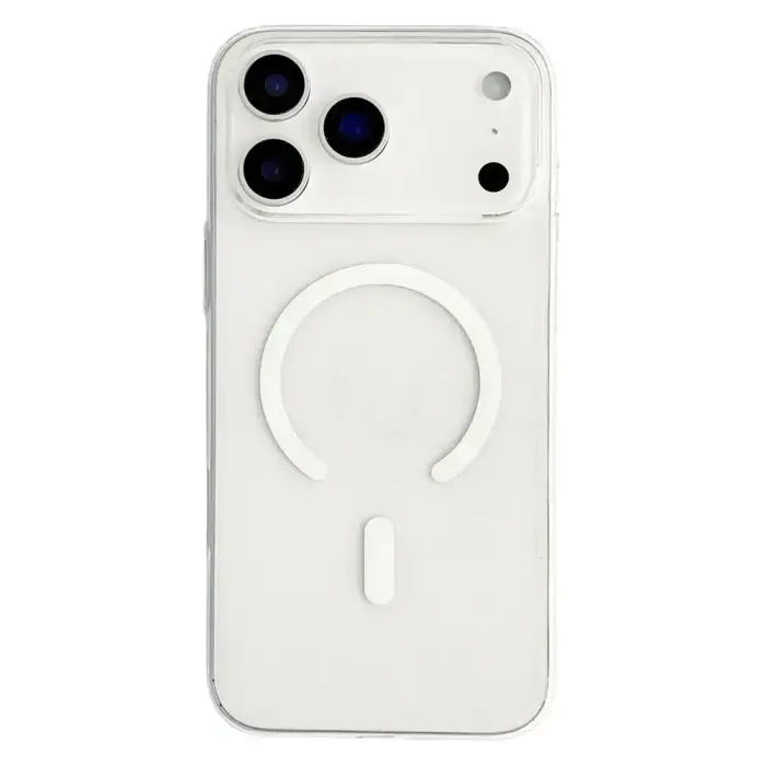 MagSafe Compatible iPhone 18 Pro / 17 Pro PC Case - Transparent White
