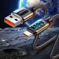 USAMS U78 SJ544USB01 провод для передачи данных и зарядки | USB-C | 30W | с LCD дисплеем | 1.2m | черный Фото num