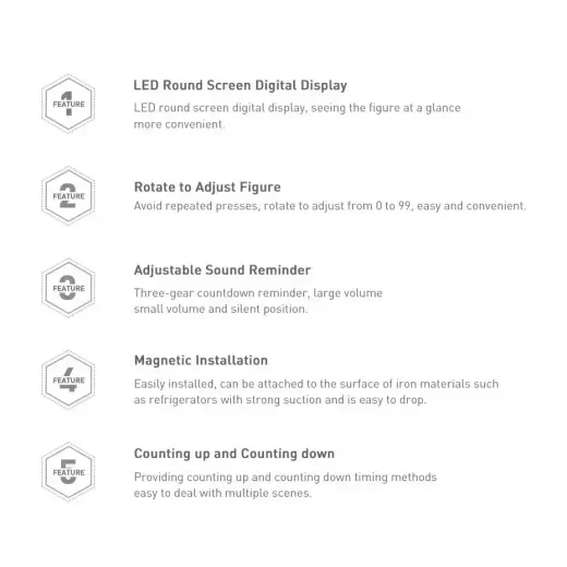 Baseus Heyo rotary timer electronic timer black timer (ACDJS-01) Foto 19