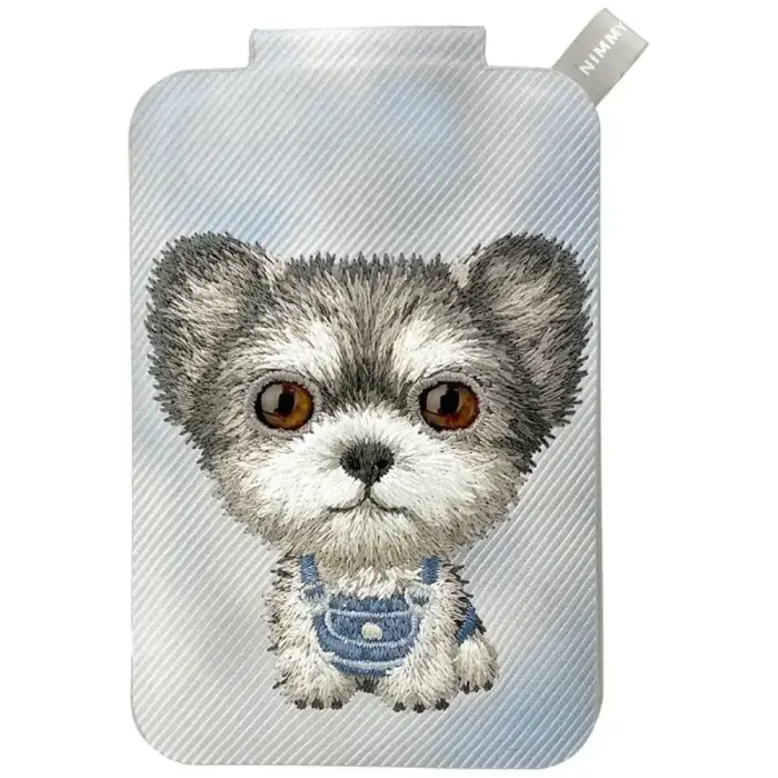 Magnetic phone wallet stand  Nimmy New Big-Eye Cute Pets 2.0 Dog grey