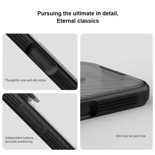 Nillkin CamShield Prop Magnetic Case for Apple iPhone 17 Pro Transparent Black Foto 7