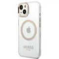 Guess Transparent MagSafe Compatible Case for iPhone 14 Gold — Foto 2