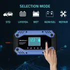 Qoltec Intelligent charger for STD AGM GEL LiFePO4 | Battery charger with repair function |12-24V |10A | LCD | 9 - stage charging Photo