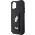 Karl Lagerfeld Gripstand Saffiano Karl&Choupette Pins case for iPhone 11 | Xr - black Photo