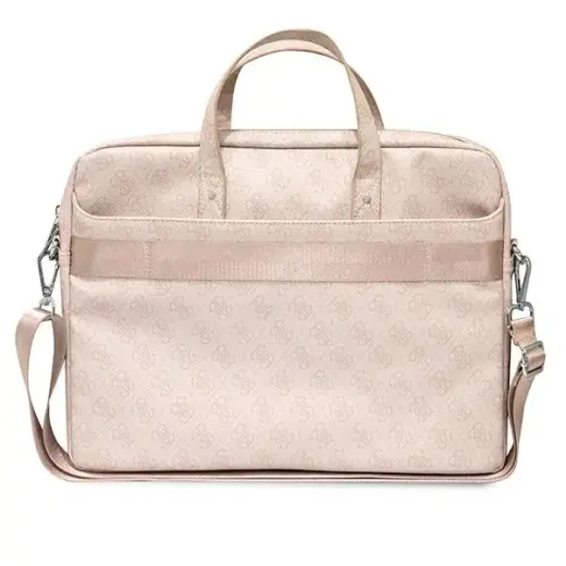 Guess 4G PU Triangle Logo Computer Bag 15|16" Pink Фото num