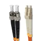 Qoltec Patchcord fiber optic LC/UPC - ST/UPC | Multimode | 50/125 | OM2 | Duplex | 3m — Foto 2