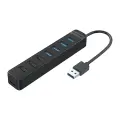 Orico TWU32-4A USB-A 3.0 hub | 4x USB-A 3.0 + 3x USB-A 2.0 + USB-C 5V|3A - black Фото num