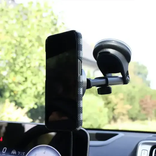 Blavec Car holder BHC-01A 15W magnetic with wirless charging to windshield and dashboard (BHC01A-MWIB) black Foto 6