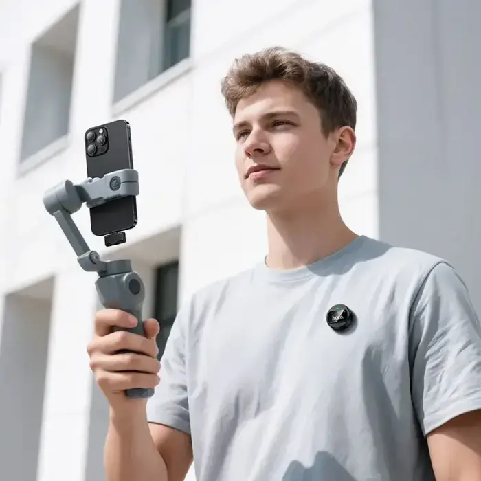 Wireless microphone Lightning Hoco L21 black Foto 8