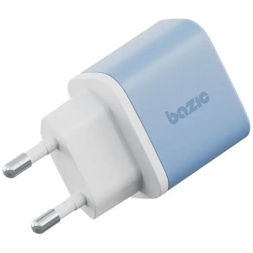 Wall charger Bazic GoPort Velox Kit USB-C|USB-A GaN 35W with cable blue Photo