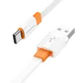 Borofone Cable BX89 Union - USB to Type C - 3A 1 metre white-orange Photo