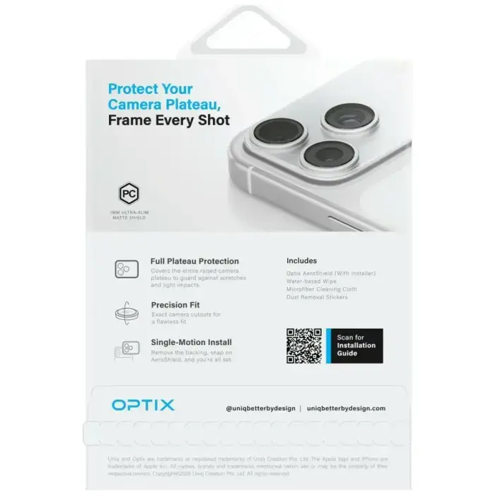 Uniq Optix Aeroshield Camera Module Protector for iPhone 17 Pro Max Foto 8