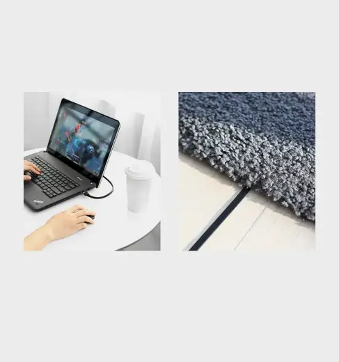 Ugreen flat Ethernet patchcord cable RJ45 Cat 6 UTP 1000 Mbps 1 m black (NW101 50184) Photo