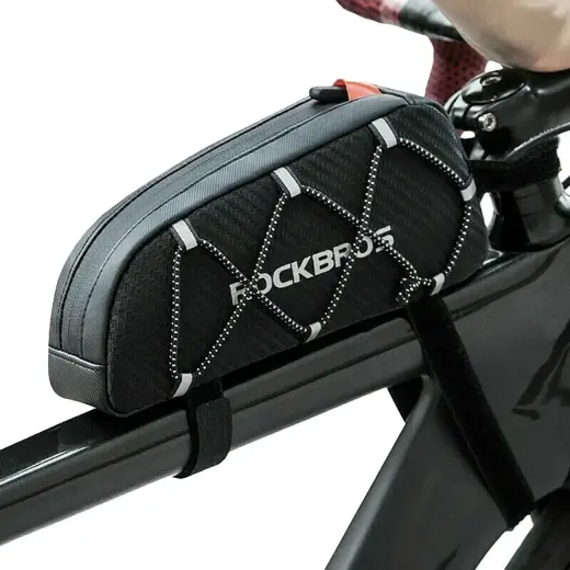 Rockbros 039BK bicycle frame bag 1 l with braid - black Photo