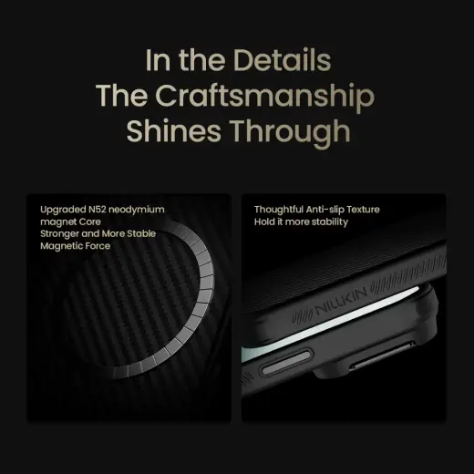Nillkin CarboProp Aramid Magnetic Case for Apple iPhone 17 Pro Black Foto 7