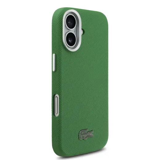 Lacoste Iconic Petit Pique Metal Logo MagSafe Case for iPhone 17 Green Foto 3