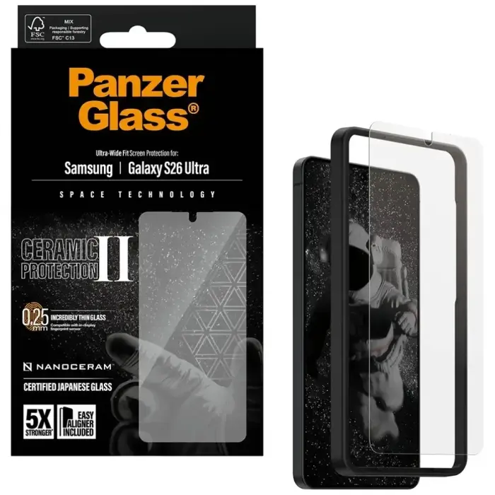 Ceramic Glass PanzerGlass Ultra-Wide Fit EasyAligner for Samsung Galaxy S26 Ultra Foto 4
