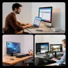 Ugreen D703 USB4 40Gb/s M.2 NVMe SSD Enclosure with Active Cooling - Gray Foto 5