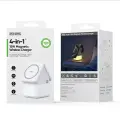 Duzzona W20 15W 4in1 inductive charger for iPhone | AirPods | Apple Watch with night lamp - white Фото num