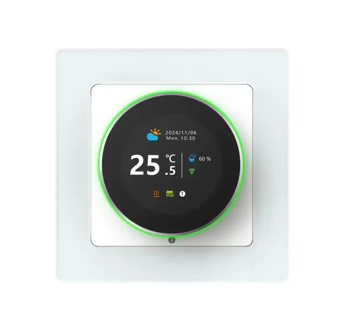 Smart thermostat for water heating floor valves control, rotary, Wi-Fi, TUYA