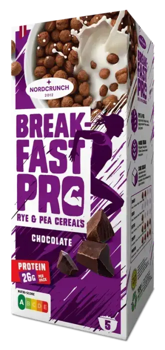 Breakfast Pro rudzu un zirņu bumbiņas ar šokolādi, 150g