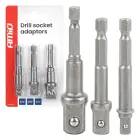Socket and bits 3el.  1/4" 3/8" 1/2" AMIO-04933 — Foto 1