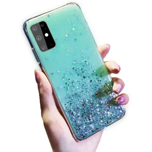 Fusion glue glitter силиконовый чехол для Apple iPhone 13 Pro Max зеленый Фото num