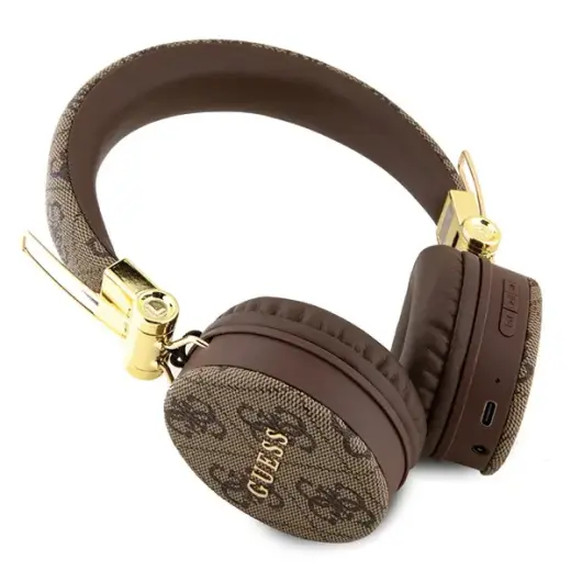 Guess słuchawki nauszne Bluetooth GUBH704GEMW brązowy|brown 4G Metal Logo Фото num