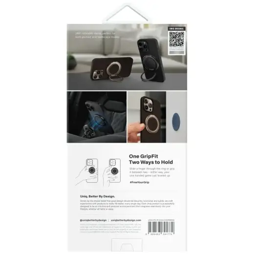 Case UNIQ Keva Air for iPhone 16 Pro Magclick Charging GripFit brown Фото num