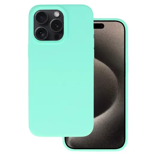 Silicone Lite phone case for iPhone 15 Plus green