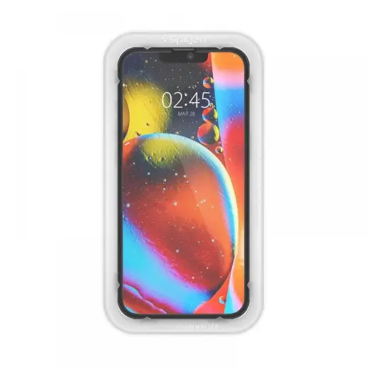 Spigen ALM GLASS FC защитное стекло для телефона iPhone 13 | iPhone 13 Pro | iPhone 14 черный 2 шт. Фото num