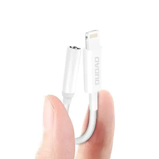Dudao Converter Adapter from Lightning to headphones jack 3,5 mm (female) white (L16i white) Foto 2