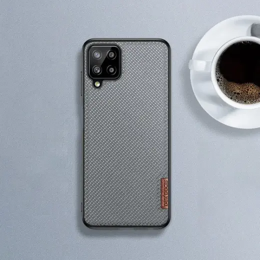 Dux Ducis Fino case covered with nylon material for Samsung Galaxy A22 4G black Photo