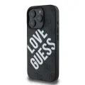 Guess PU Leather 4G Big Love Logo MagSafe Case for iPhone 16 Pro Black Фото num