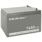 Qoltec AGM battery | 12V | 14Ah | Maintenance-free | Efficient| LongLife | for UPS, security Foto 1