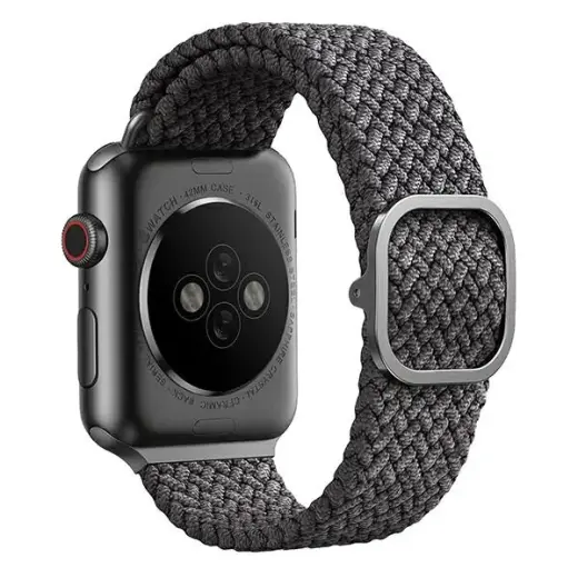 UNIQ pasek Aspen Apple Watch 40|38|41mm Series 4|5|6|7|8|SE|SE2 Braided szary|granite grey Фото num