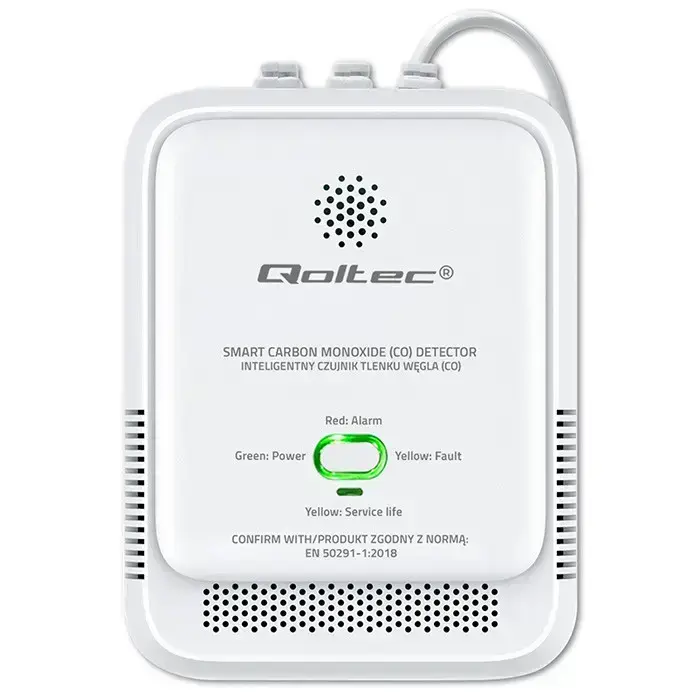 Qoltec Certified Carbon monoxide sensor | CO detector | alarm 85dB | LED Foto 7