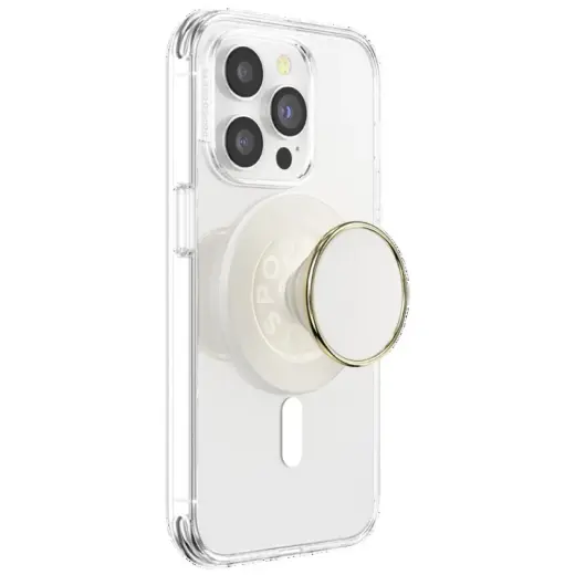 Uchwyt i podstawka do telefonu           Popsockets Round Luxe Coconut Creme Enamel MagSafe beżowy 808938 Foto 3
