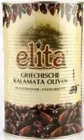 Olīvas Kalamata ar kauliņiem ELITA, 4.1kg/2.5kg