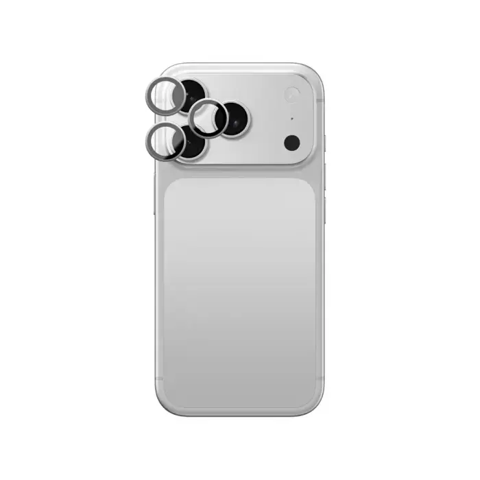 AmazingThing Radix Vision Lens kameras aizsargstikls telefonam iPhone 18 Pro | iPhone 18 Pro Max sudraba krāsā