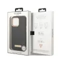 Guess GUHMP13LSAPSTK iPhone 13 Pro | 13 6,1" czarny|black hardcase Peony Logo Plate MagSafe Фото num
