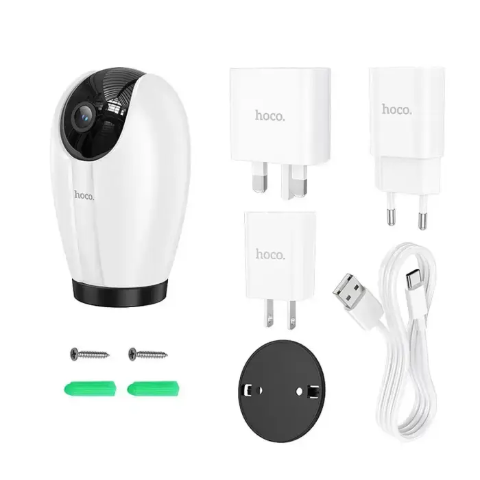 Indoor camera Hoco 3MP Full HD Wi-Fi D6 white Foto 7