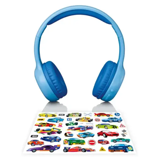 Lenco on-ear austiņas ar Bluetooth bērniem, zilas Foto 4