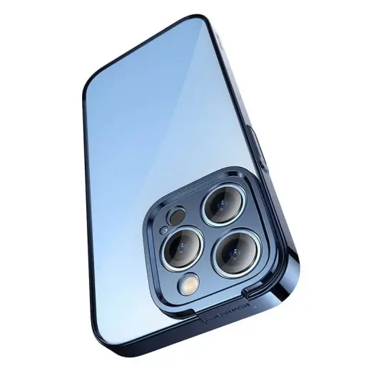 Baseus Glitter Transparent Case and Tempered Glass set for iPhone 14 Pro Max (blue) Photo
